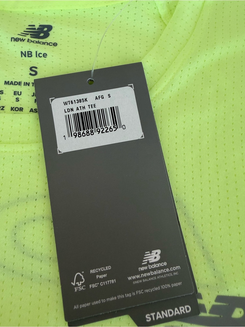 New Balance Neon Yellow Tcs Running Tee View 4